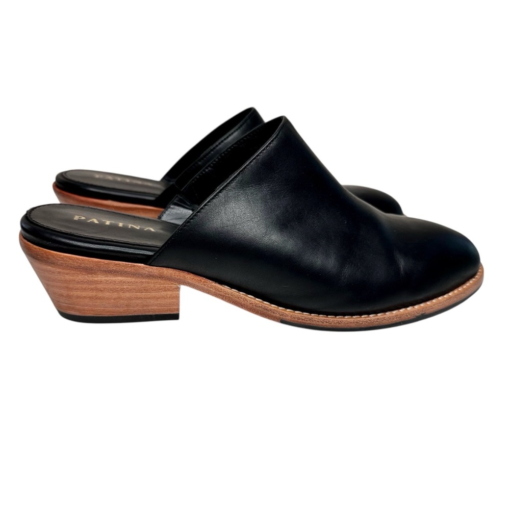 Patina Portland Leather Goods Almost Perfect Closed Toe Mules Shoes Black 9.5 - Picture 9 of 16